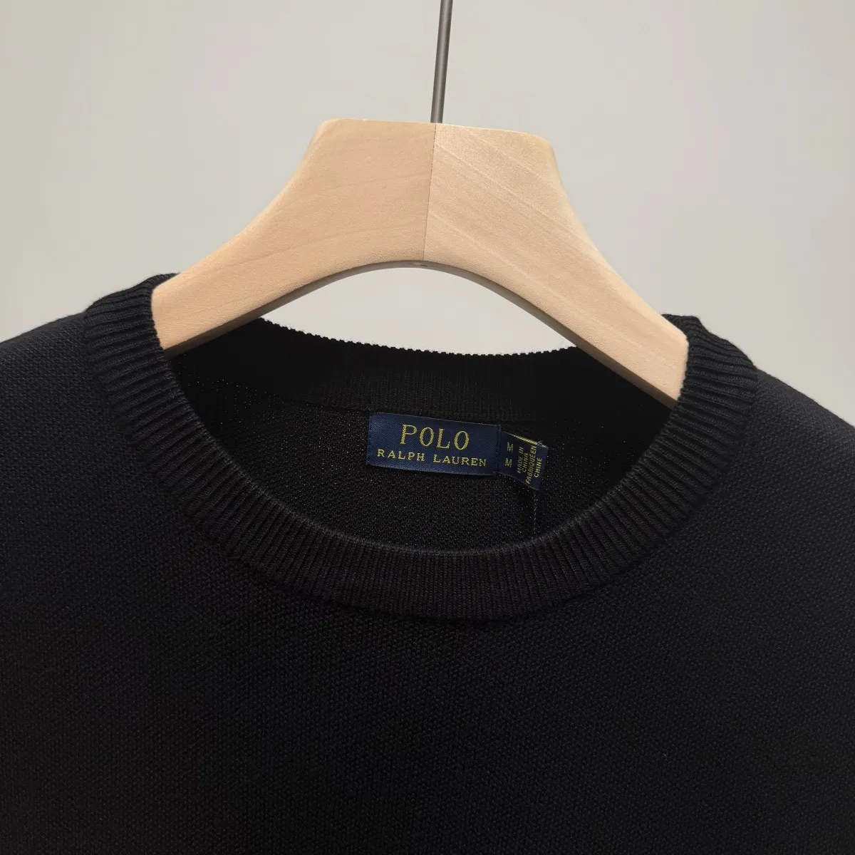 P220 Ralph Lauren crew neck sweater Color: Black Royal Blue Camel Size: S-XXL 1:1 same style, model number (RL0535)